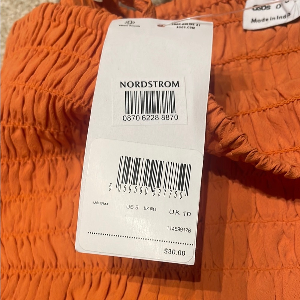 NWT!! ASOS Orange Women's Tube Top - Picture 2 of 4